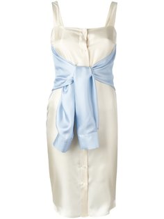 tie front colour block dress Maison Margiela