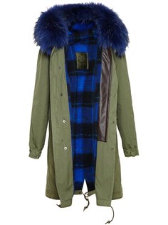 Long Cotton-Canvas Parka with Raccoon Fur Hood Marc By Marc Jacobs