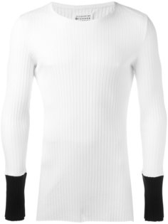 monochrome ribbed knit top Maison Margiela