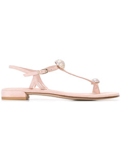 декорированные босоножки Stuart Weitzman