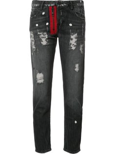 zip detail cropped jeans Etienne Marcel