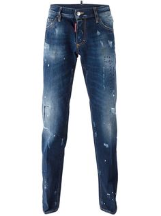 джинсы с потертой отделкой Dsquared2