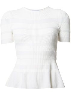 striped ruffle knit top Narciso Rodriguez