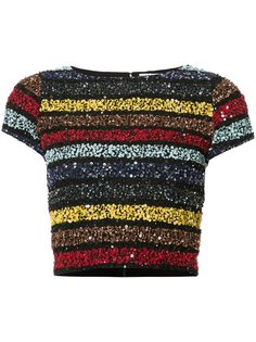 sequined cropped T-shirt Alice+Olivia