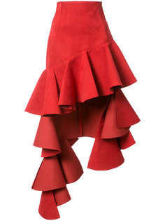 asymmetric ruffled trim skirt   Jacquemus