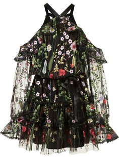 floral print cold-shoulder dress Alexis
