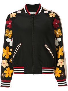 floral embroidery bomber jacket Alice+Olivia