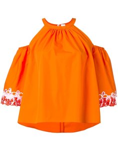 embroidered tiered sleeve blouse Peter Pilotto