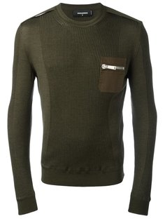 knitted chest pocket pullover Dsquared2