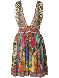 printed plunge dress Camilla