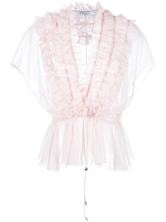 ruffle placket semi-sheer blouse Givenchy