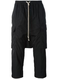 укороченные брюки карго  Rick Owens