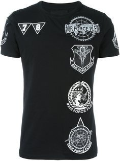 футболка с принтом air force  Philipp Plein