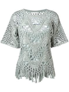 fringed macrame top Chloé