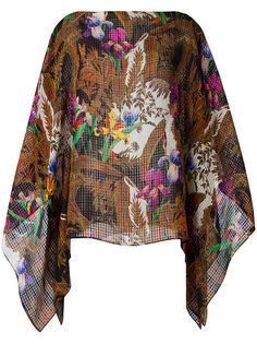 расклешенная блузка с цветочным узором Etro