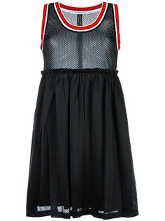 сетчатое платье с полосатой окантовкой Givenchy