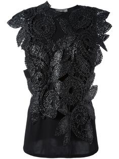 embellished metallic flower blouse Sportmax