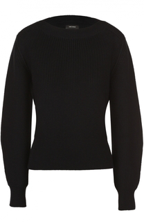 Приталенный пуловер фактурной вязки с объемными рукавами Isabel Marant