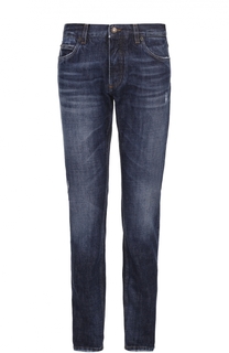 Джинсы прямого кроя с потертостями Dolce &amp; Gabbana