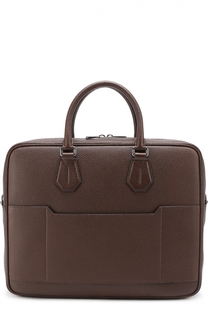 Кожаная сумка для ноутбука с внешним карманом на молнии Bally