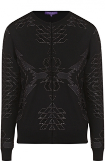 Шерстяной кардиган с контрастной металлизированной отделкой Ralph Lauren
