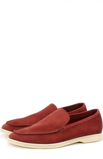 Замшевые лоферы с острым мысом Loro Piana