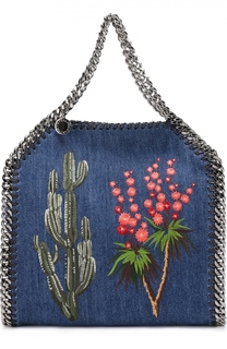Сумка Falabella Mini из денима с вышивкой Stella McCartney
