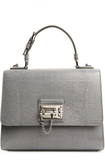 Кожаная сумка Monica с тиснением под рептилию Dolce &amp; Gabbana