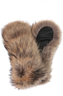 Меховые варежки с подкладкой из кашемира Dsquared2