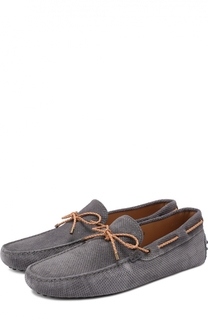 Замшевые мокасины  Gommino Driving с перфорацией Tod’s Tods