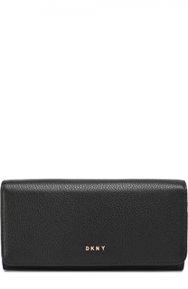 Кожаное портмоне с клапаном DKNY