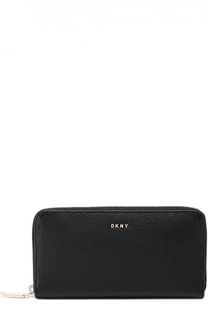 Кожаный бумажник на молнии DKNY