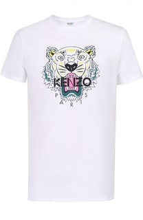 Хлопковая футболка с принтом Kenzo