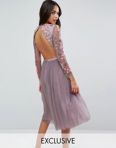 Платье миди из тюля Needle &amp; Thread - Фиолетовый