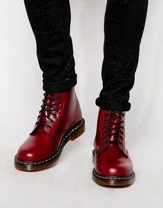 Ботинки с 8 парами люверсов Dr Martens Original - Красный