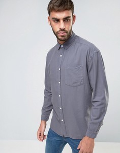 Серая оксфордская oversize-рубашка с выбеленным эффектом ASOS - Серый