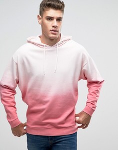 Oversize-худи с эффектом деграде ASOS - Розовый
