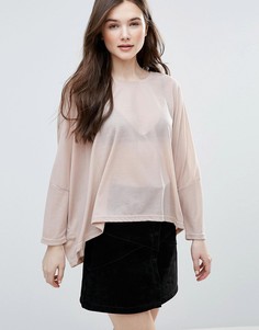 Топ с закругленным низом Glamorous - Коричневый