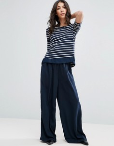 Брюки с широкими штанинами Vero Moda - Темно-синий