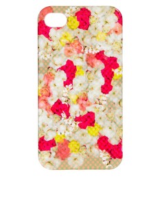 Чехол для iPhone 4 с эксклюзивным принтом в горошек и цветочек ASOS - Мульти