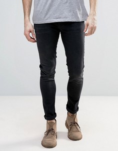Черные супероблегающие джинсы Nudie - Черный
