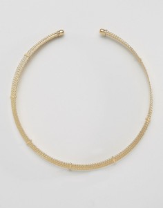 Многослойное структурированное ожерелье DesignB - Золотой