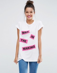 Футболка с принтом Mrs In The Making ASOS - Белый