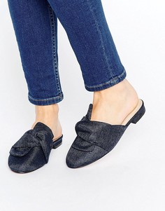 Балетки-сабо с отделкой в стиле банта ASOS LUCKY - Темно-синий