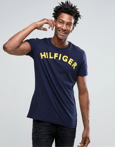 Футболка с большим логотипом Hilfiger Denim - Темно-синий