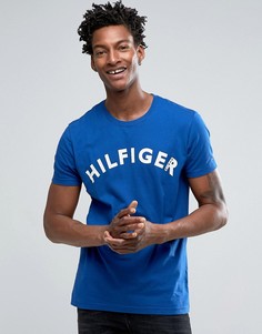 Футболка с большим логотипом Hilfiger Denim - Синий