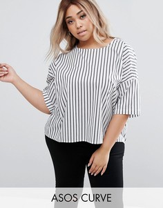 Свободный хлопковый топ ASOS CURVE - Мульти