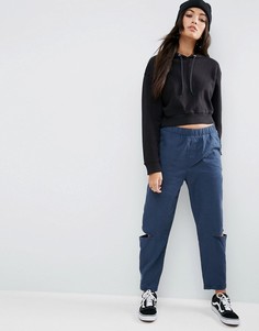 Брюки галифе с вырезами на коленях ASOS - Темно-синий