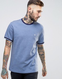 Темно-синяя узкая футболка из пике Original Penguin Ringer - Темно-синий