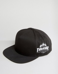 Бейсболка с вышивкой сбоку HUF x Thrasher - Черный